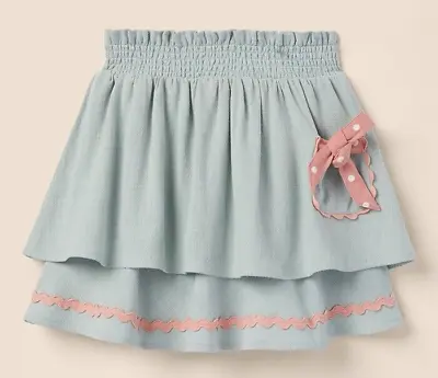 NWT Matilda Jane Heart To Heart Around The Globe Green Pull-On Skirt Size 4 • $28.95
