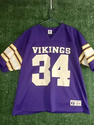 Vtg Logo 7 Jersey Minnesota Vikings NFL Size Large #34 H. Walker Made In USA • $25