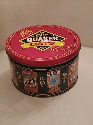 Vintage Quacker Oats Tin Measures Approximately 4 1/4 Tall  X 7 1/8 In In... • $27