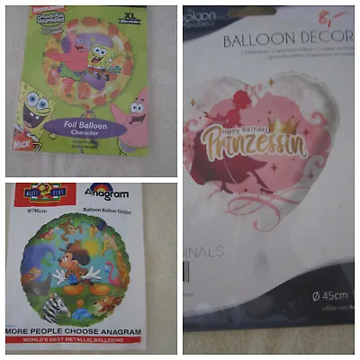 Film Balloons Children's Motifs Sponge Bob Mickey Mouse Princess 45 Cm • £7.71