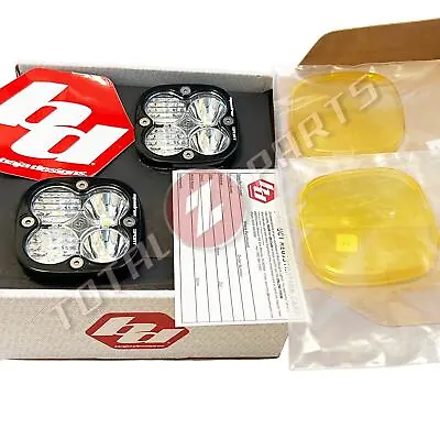 Baja Designs® Squadron Sport LED Fog Lights Pair Driving/Combo Amber Rock Guards • $269.85