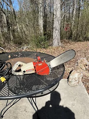 Vintage Porter Cable Model 154 Electric Chainsaw 25 Ft. Cord -Working Chainsaw • $249
