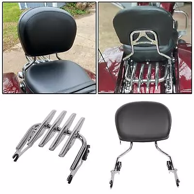 $102.90 • Buy For 09-23 Harley Touring Chrome Detachable Sissy Bar W/ Pad Stealth Luggage Rack