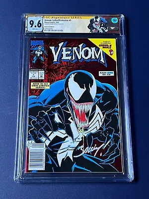 Venom: Lethal Protector #1 CGC 9.6 NM+ Newsstand Signed Mark Bagley Custom Label • $299.99