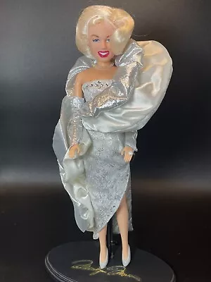 Marilyn Monroe Doll In Silver Dress 1993 No. G14350 Barbie Style Doll With Stand • $28