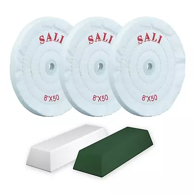SALI 3 Pack Polishing Wheel For Bench Grinder Buffing Wheel 8 Inch White Cott... • $29.18