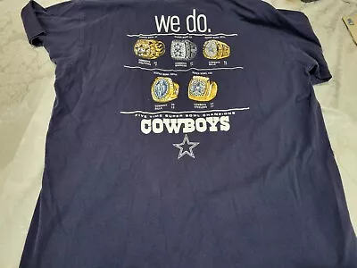 Reebok NFL Dallas Cowboys Got Five? Super Bowl Champion Rings XL X-Large Shirt  • $19.99