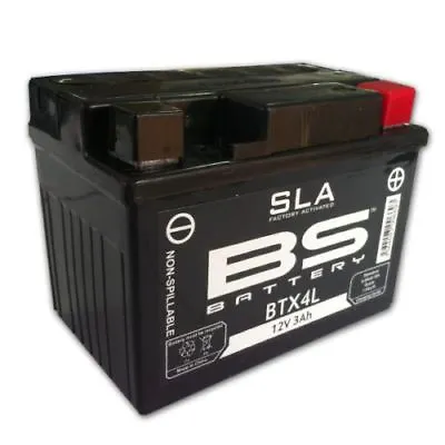 Factory Sealed Activated Motorcycle Battery BTX4L BS Battery • £26.93