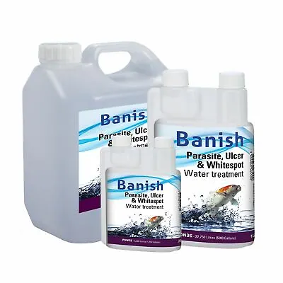 £9.95 • Buy Banish Anti Ulcer Parasite And Whitespot Pond Water Treatment Disease Treat Fish