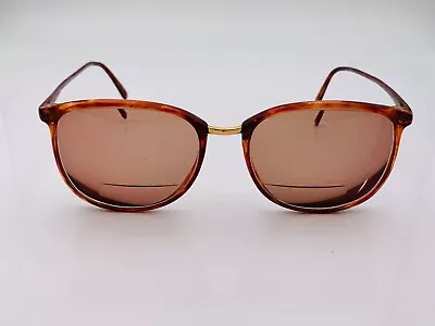 Vintage Pierre Cardin CS-225-1 Brown Gold Oval Sunglasses FRAMES ONLY Japan • $18