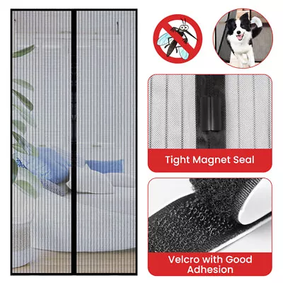 39 X83  Magnetic Door With Heavy Duty Strong Magnet And Mesh Curtain Transparent • $12.39