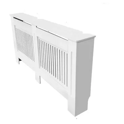 Radiator Cover White Traditional MDF Wood Grill Shelf Cabinet Modern Furniture. • £37.99