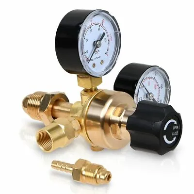 Argon CO2 Regulator Gauge Flow Meter Gas Welding CGA580 F Miller Lincoln Mig Tig • $29.99