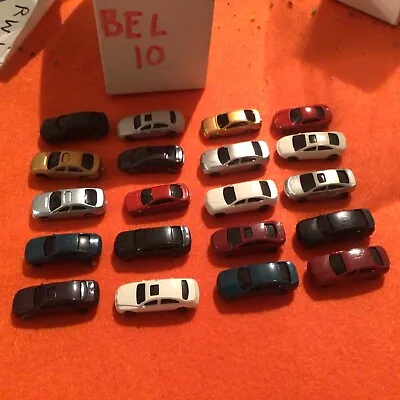 20 Painted Model Cars  Model Railway  Scenery Detail  Scale N 1:150 Fast Uk Post • £6.50