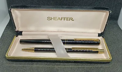Sheaffer Sailor Sentinel Set Japan Black & Gold Fountain Pen & Ballpoint Pen • £20