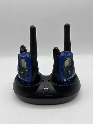 Pair Motorola TALKABOUT T5720 Two-Way Radios W/Dock (NO CHARGING CABLE) • $24