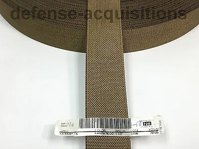 1.5 INCH MilSpec Military Webbing MIL-AA-55301 T/6 COYOTE (MARPAT) Per Yard • $1.99