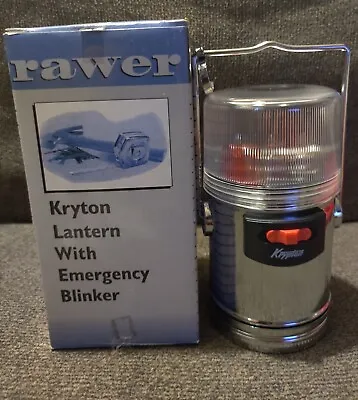 New Rare Vtg Chrome Krypton Lantern W/Emergency Blinker Home Camping Car Light • $14.99