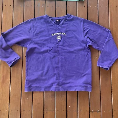 Vintage Nike Team Size XL Washington Huskies Purple Jumper Swoosh USA College • $50
