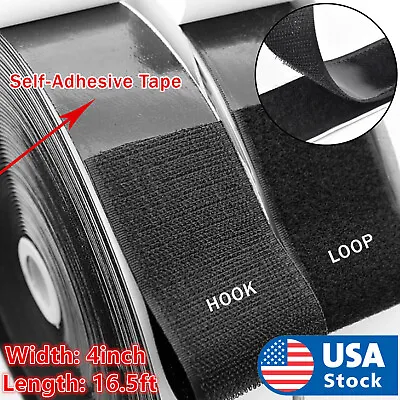 16.5ft Hook Loop Self Adhesive Fastener Tape Heavy Duty Double Sided Sticky Tape • $13.99