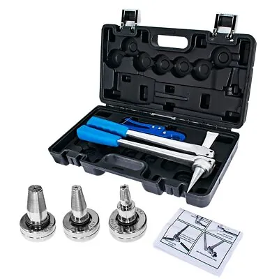 PEX Expansion Tool Kit Tube Expander With 1/2  3/4  1  Expander Heads Hard Case • $136.16