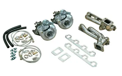 FOR Ford Mustang 5.0 5L Fox Body Turbos+Manifold+Elbows+OIL LINES Wastegates • $824