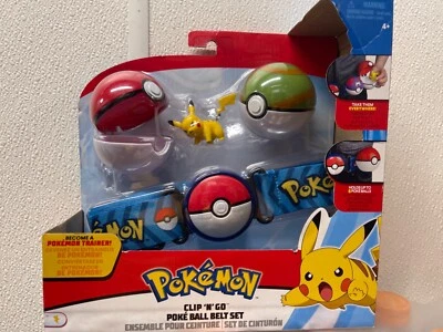 $21.99 • Buy POKEMON CLIP N GO POKE BALL BELT SET PIKACHU NEW SEALED. Belt Color: Blue
