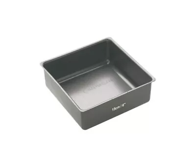 15cm 6 Inch Professional Master Class Deep Square Non Stick Loose Base Cake Tin • £11.99