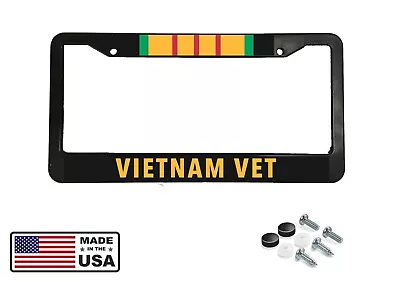 US United States VIETNAM VET ARMY USA RETIRED Black License Plate Frame NEW • $8.50