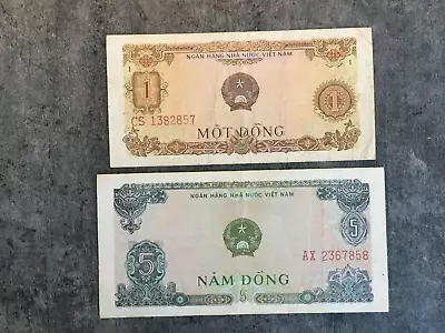 Vietnam 1976 15 Dong Circulated TWO PIECES • $4