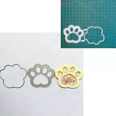 Metal Cutting Dies Dog Bear Paw Print Scrapbook Blade Punch Embossing Stencils • $3.79