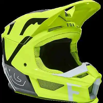 Fox Racing Youth V1 SKEW Helmet HiVis Yellow • $74.99