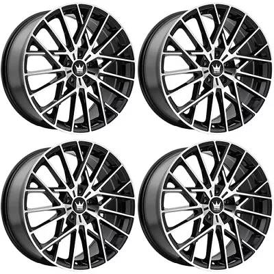 $759.96 • Buy (Set Of 4) Mazzi 378 Jinx 18x8 5x112 +40mm Black/Machined Wheels Rims 18  Inch