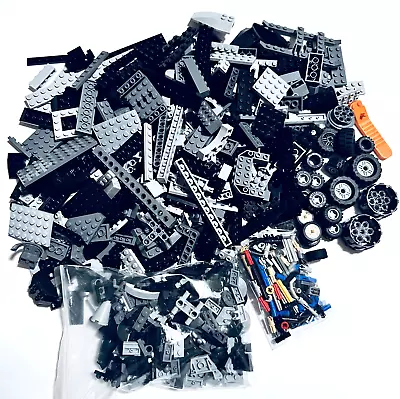 LEGO Bulk Brick Lot Of 800g Of Black Dark Grey Grey And Brick Tool (L1) • $30.50