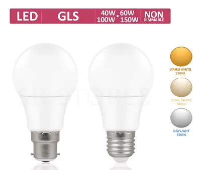 5W 7W 12W 15W LED Light Bulbs B22 BC E27 ES GLS Globe Bulb WARM/COOL/DAY Lamps • £4.99