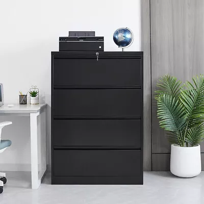 2/3/4 Drawer Metal Filing Lateral Cabinet Home Office Storage Cabinet Lockable  • $149.99