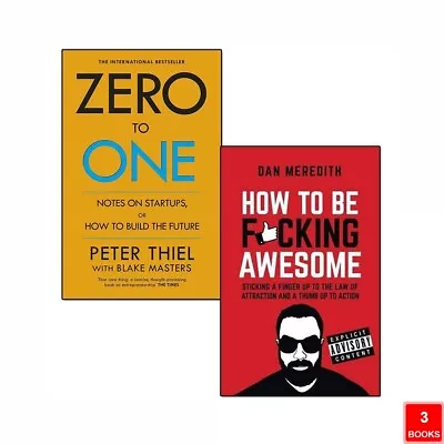 Zero To One Blake Masters 2 Books Collection Set How To Be Fucking Awesome BRAND • $29.14