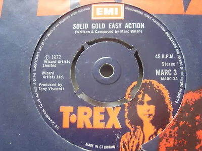 T.rex........solid Gold Easy Action......7 ..1972.......marc Bolan / Glam Rock • £1.50