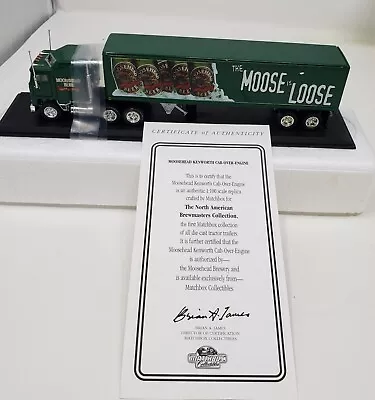 Matchbox N.A. Brewmasters MOOSEHEAD Kenworth Cab-Over-Engine Tractor Trailer • $22.95