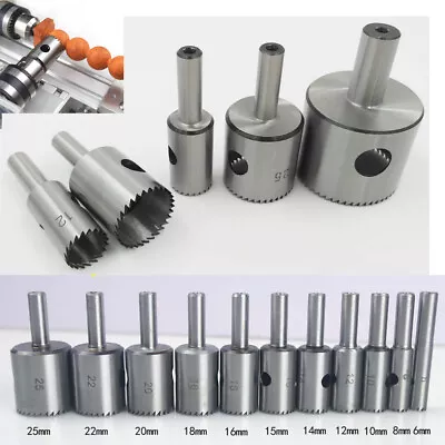 6mm-25mm Hole Saw Drill Bit Carbide Steel Cutter For Wood Ball Buddha Beads • £4.56