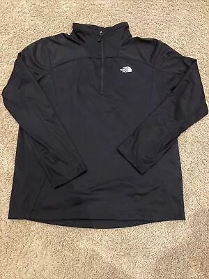 The North Face Mens 1/2 Zip Lightweight WindBreaker Jacket Black Size L • $24