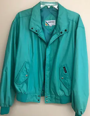 Members Only  Men's' Windbreaker/Jacket Size 46 Green Cotton Europe Craft • $12