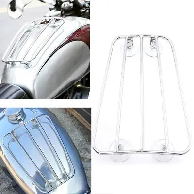 Motorcycle Fuel Tank Luggage Rack Shelf W/ Suction Cups Universal Luggage Holder • $27.59