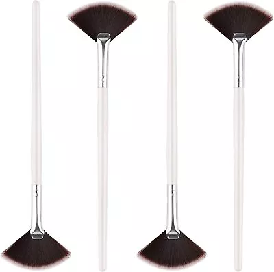 4Pcs Fan Brushes Fan Mask Applicator Facial Makeup Brush Tools For Peel Sleeping • $11.69