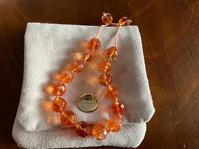 Lola Rose Orange Faceted Bead Bracelet • £12