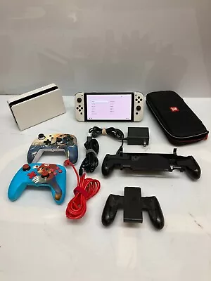 Nintendo Switch OLED Handheld Bundle - White W/ 2 Extra Controllers • $299