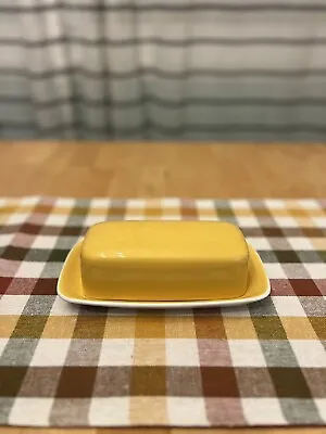 Mikasa Duplex Butter Dish Yellow By Ben Seibel Japan • $21.99