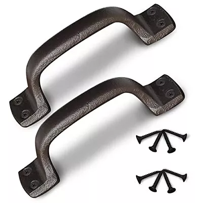 Sliding Barn Door Handle Cast Iron Gate Handle Vintage Metal Solid Heavy Duty... • $23.80