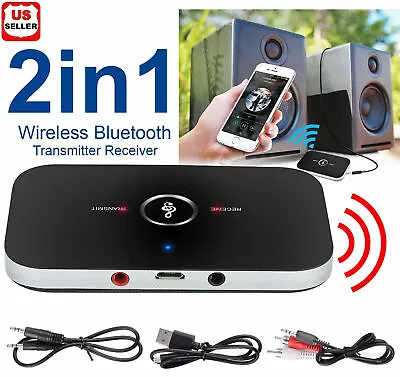 Bluetooth V4 Transmitter & Receiver Wireless A2DP Audio 3.5mm Aux Adapter Hub A6 • $12.29