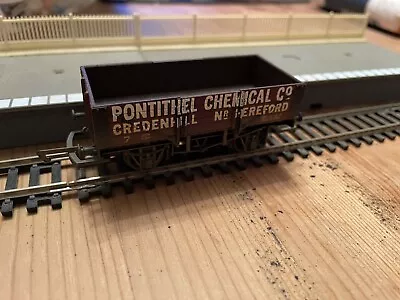 Hornby R6072 5 Plank Open Wagon 'Pontithel Chemical Co' WEATHERED • £7.99